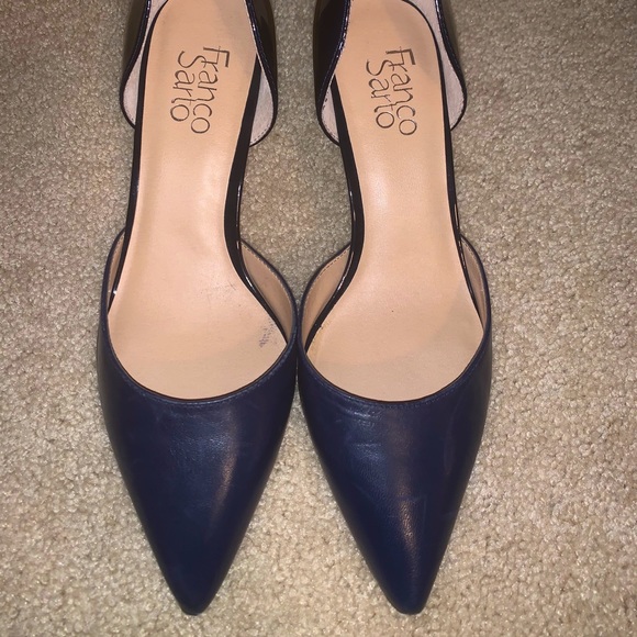 franco sarto navy heels